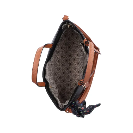 Rieker | Shopper Jet Black-Nougat Brun