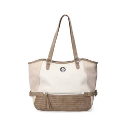 Rieker | Shopper Perle Hvid-Nodde Brun-Rosa