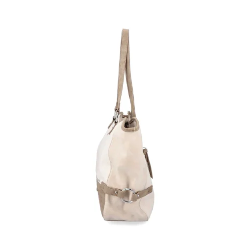 Rieker | Shopper Perle Hvid-Nodde Brun-Rosa
