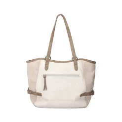 Rieker | Shopper Perle Hvid-Nodde Brun-Rosa