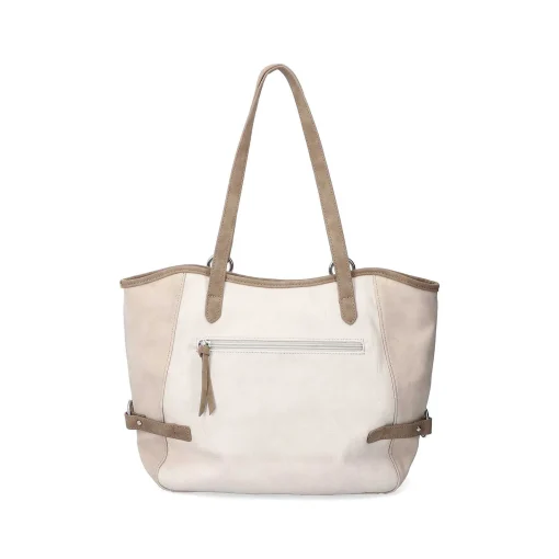 Rieker | Shopper Perle Hvid-Nodde Brun-Rosa