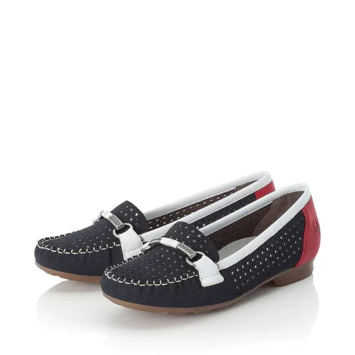 Rieker Ballerinaer Til Kvinder Ocean Blue-Fire Rod