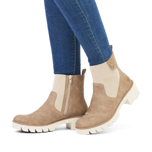 Rieker Chelsea-Støvler Til Kvinder Beige Brun