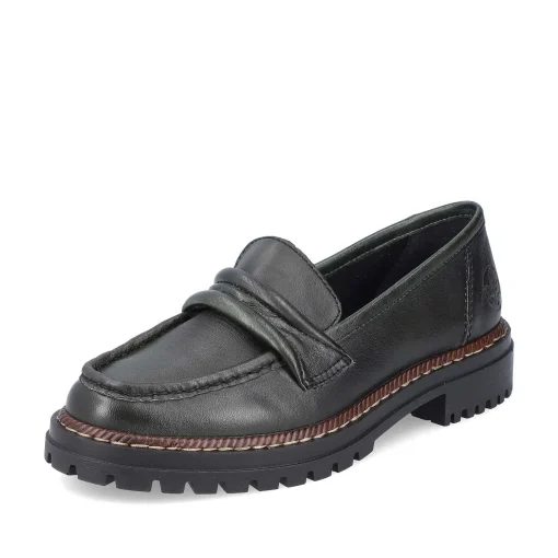 Rieker Dame Loafers Army Green