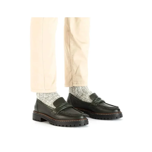 Rieker Dame Loafers Army Green