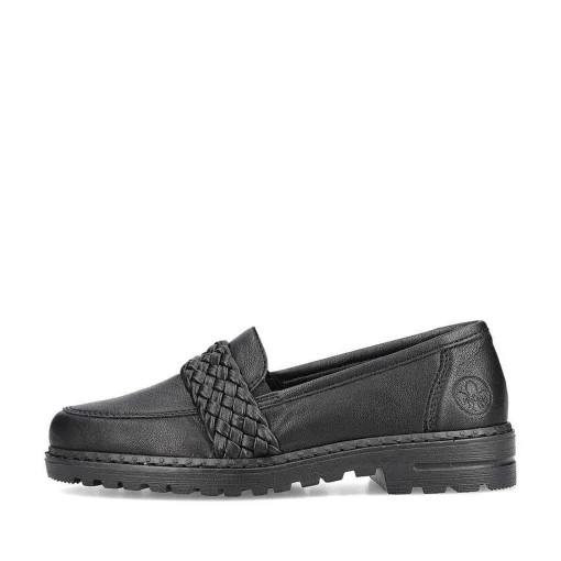 Rieker Dame Loafers Grafit Sort