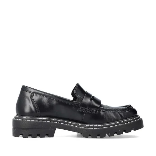 Rieker Dame Loafers Grafit Sort