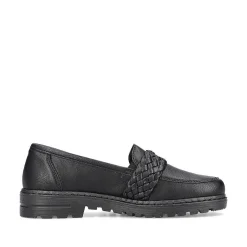 Rieker Dame Loafers Grafit Sort