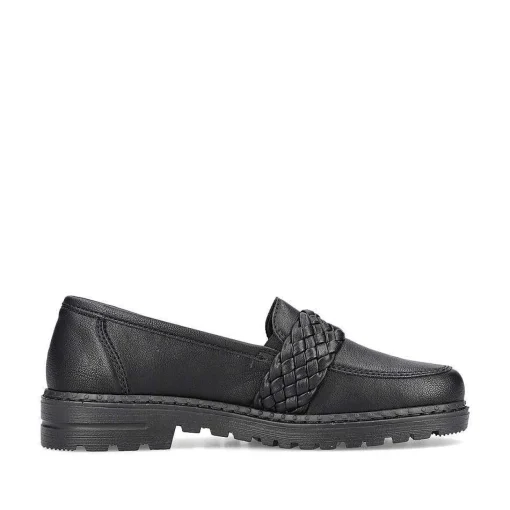 Rieker Dame Loafers Grafit Sort