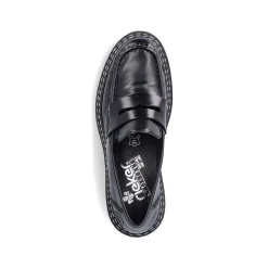 Rieker Dame Loafers Grafit Sort