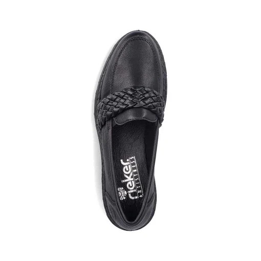 Rieker Dame Loafers Grafit Sort