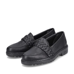 Rieker Dame Loafers Grafit Sort