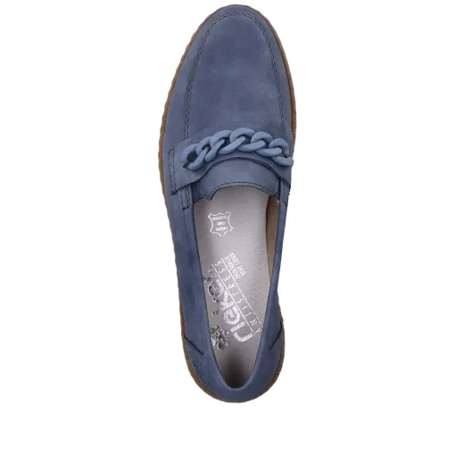 Rieker Dame Loafers Himmelbla