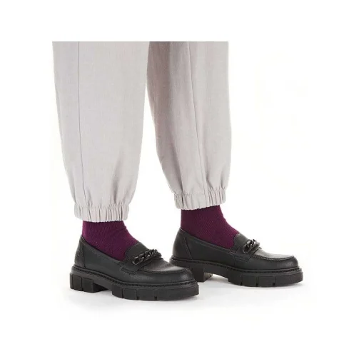 Rieker Dame Loafers Kulsort