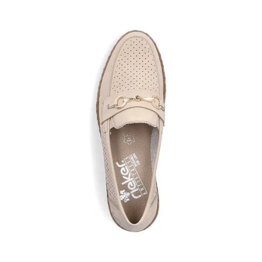 Rieker Dame Loafers Lys Beige