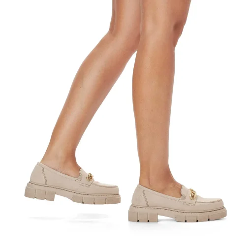 Rieker Dame Loafers Lys Beige