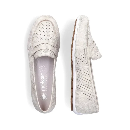 Rieker Dame Loafers Lys Beige