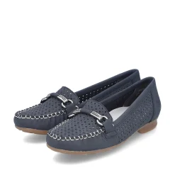 Rieker Dame Loafers Marinebla