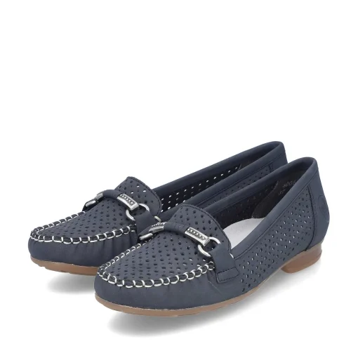 Rieker Dame Loafers Marinebla