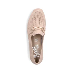 Rieker Dame Loafers Pudderrosa