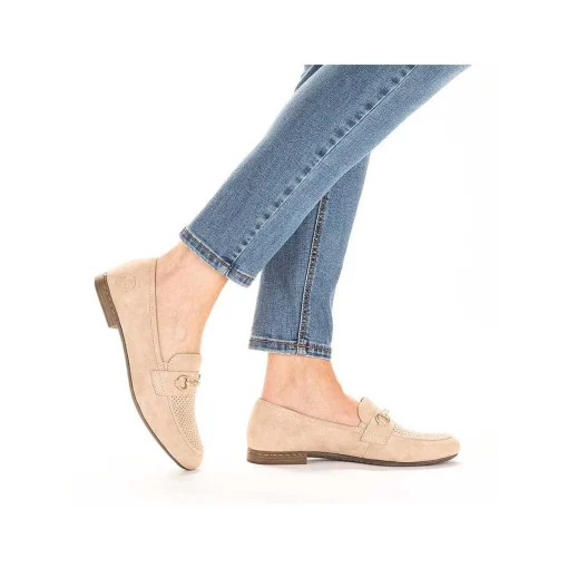 Rieker Dame Loafers Pudderrosa