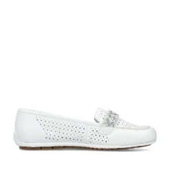 Rieker Dame Loafers Ren Hvid
