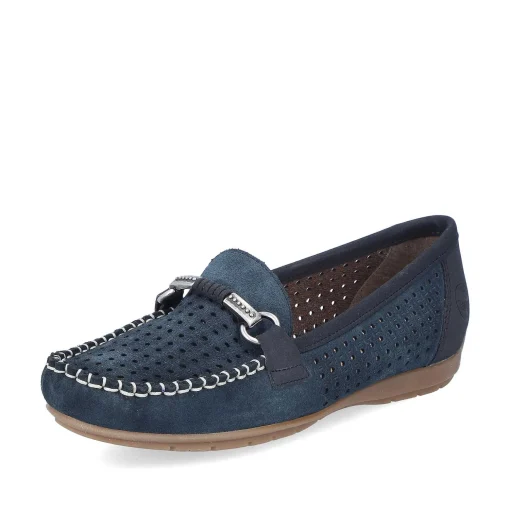Rieker Dame Loafers Skiferbla