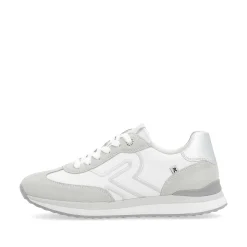 Rieker Dame Sneaker Lav Perle-Hvid Ler-Beige