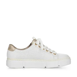 Rieker Dame Sneaker Lav Perle Hvid