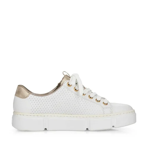 Rieker Dame Sneaker Lav Perle Hvid