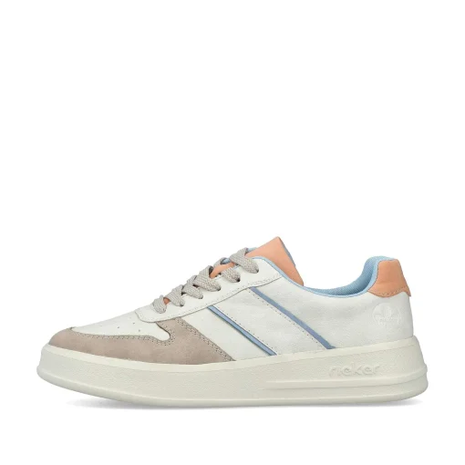 Rieker Dame Sneaker Lav Svane Hvid