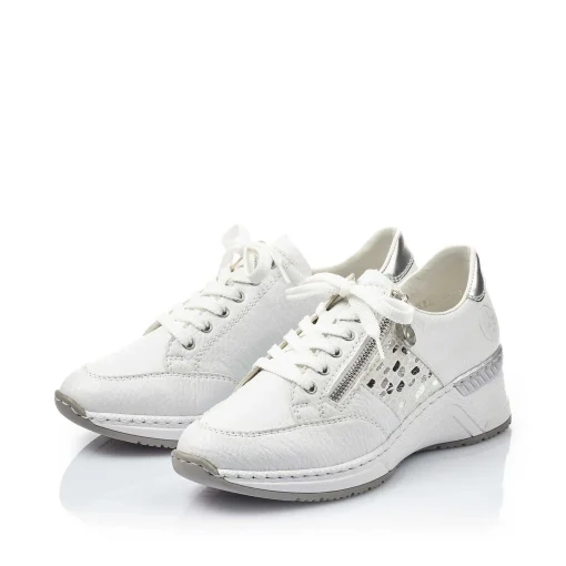 Rieker Dame Sneaker Lav Svane Hvid