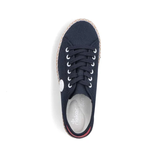 Rieker Dame Sneaker Lav Stal Bla