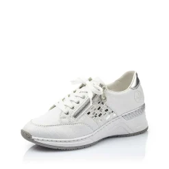Rieker Dame Sneaker Lav Svane Hvid