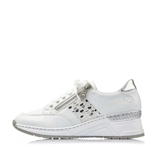 Rieker Dame Sneaker Lav Svane Hvid