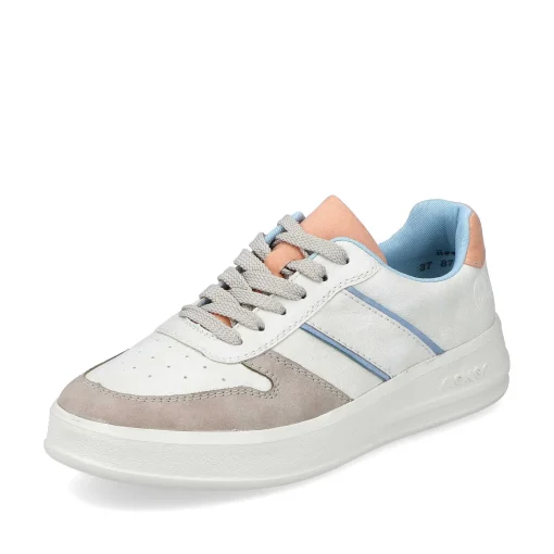 Rieker Dame Sneaker Lav Svane Hvid