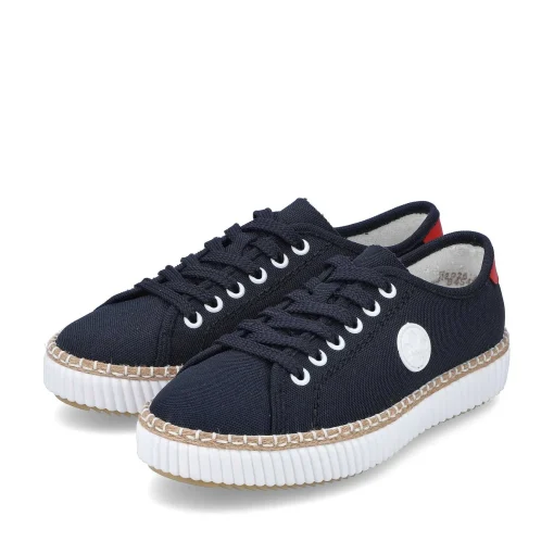 Rieker Dame Sneaker Lav Stal Bla