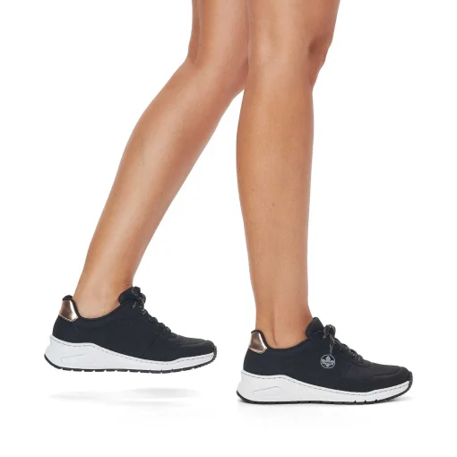 Rieker Dame Sneaker Low Night Sort