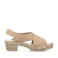 Rieker Damesandaler Med Stropper I Lys Beige