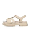Rieker Damesandaler Med Stropper I Lys Beige