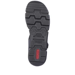 Rieker Damesandaler Med Stropper Asfalt Sort