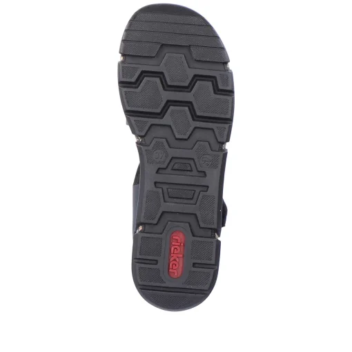 Rieker Damesandaler Med Stropper Asfalt Sort