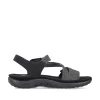 Rieker Damesandaler Med Stropper Asfalt Sort