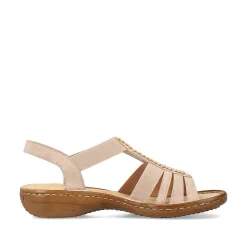 Rieker Damesandaler Med Stropper, Blod Pink