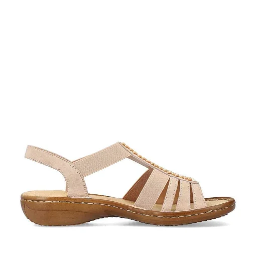 Rieker Damesandaler Med Stropper, Blod Pink