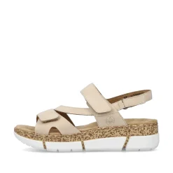 Rieker Damesandaler Med Stropper I Lys Beige
