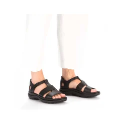 Rieker Damesandaler Med Stropper I Blank Sort