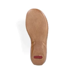 Rieker Damesandaler Med Stropper Karamelbrune