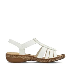 Rieker Damesandaler Med Stropper I Lys Beige