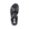 Rieker Damesandaler Med Stropper Midnight Black